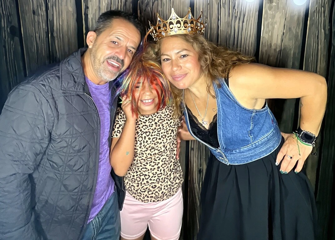 Children pose at a Los Angeles celebration.